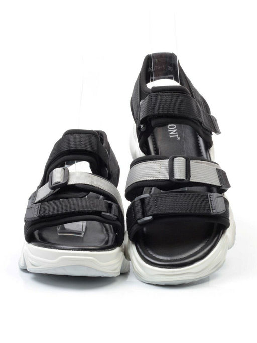 08-PED76-1 BLACK Босоножки (текстиль, стелька натуральная кожа) - Фабричный китай фото 14