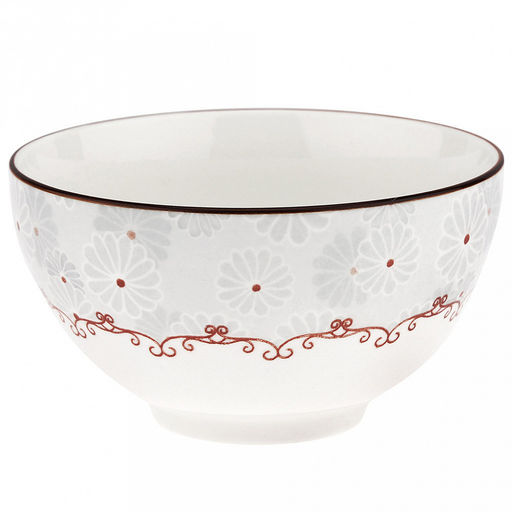 "Классика" Пиала фарфоровая 380мл, д11,6х6,5см, с деколью, отводка (Китай)