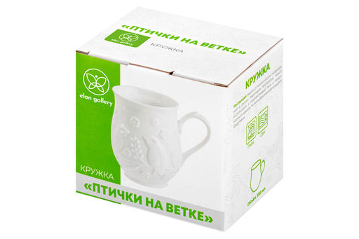 Кружка 350 мл 11,5*9*9,5 см Птички на ветке бочонок - Elan gallery фото 9