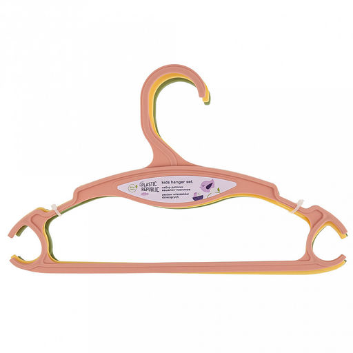 Follow Me Вешалка-плечики детская Микс 32,9х20х3см, пластик, с перекладиной и крючками, набор 3шт (Россия) - Домашняя мода фото 3