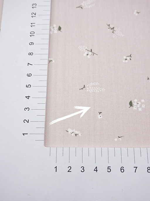 Сатин "Нежность" цв.пыльный светло-розовый, СОРТ2, ш.1.6м, хлопок-100%, 110гр/м.кв