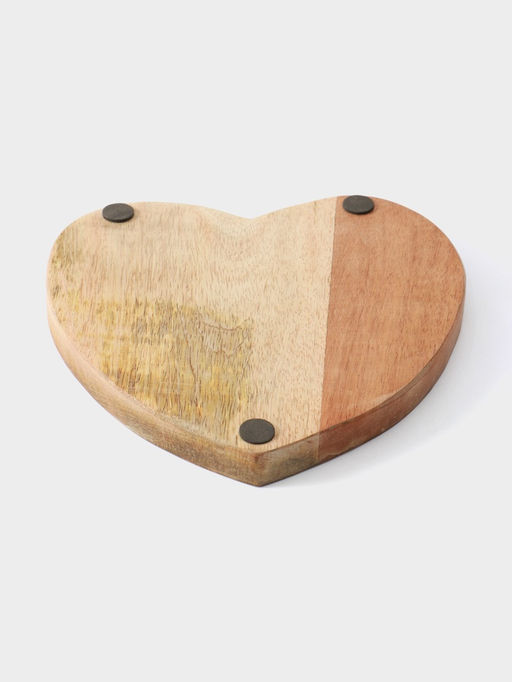 Блюдо в форме сердца Крабы, 20.5?20?2.3 см, дерево манго