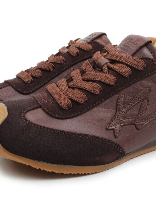 03-A885-5 BROWN Кроссовки женские (натуральная кожа, натуральная замша)
