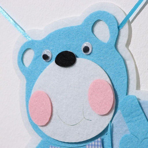 Украшение на гендер пати «Подвеска Мишка It's a Boy», 30.5×30.5×49 см, голубое