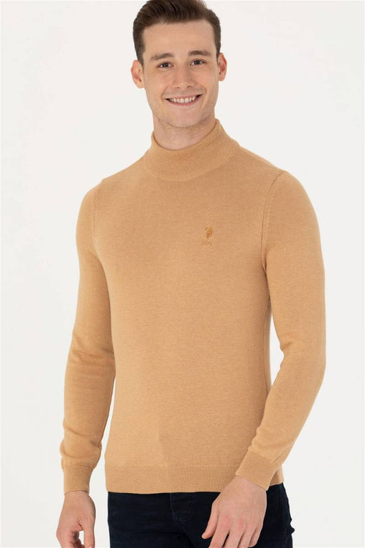 U. S. Polo Assn Мужской базовый свитер песочного меланжа - U.s. polo assn фото 11