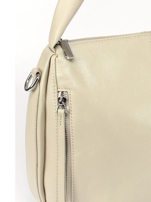 Сумка женская натуральная кожа GU 2033-6615, 1отд+карм/перег, плечевой ремень, св. бежевый SALE 259867 - Adelia фото 4