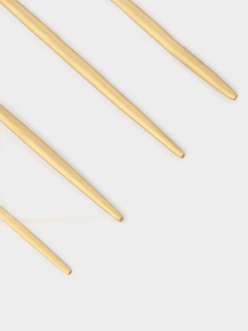 Столовые приборы Magistro Фолк, 4 предмета, нержавеющая сталь, золотистые  фото 3