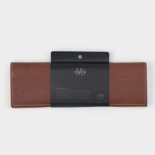 Дорожка на стол Magistro, двухсторонняя, экокожа, хлопок, 91.4×35.5 см, коричневая