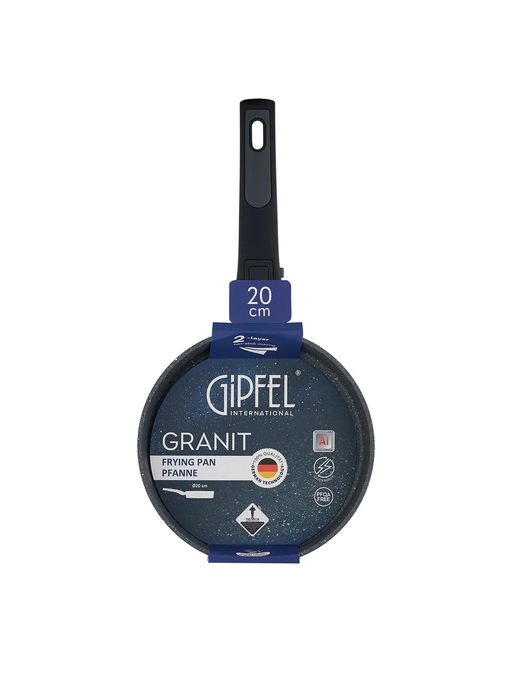 52702 GIPFEL Сковорода GRANIT 20x4,7см, кованый алюминий, Pfluon Premium, съемная бакелитовая ручка - Werner фото 7
