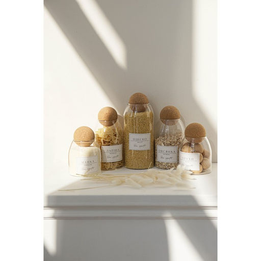 Банка для хранения сыпучих Эко. Шар, 800 мл, 918.5 см, с пробковой крышкой, стекло - Simaland фото 9