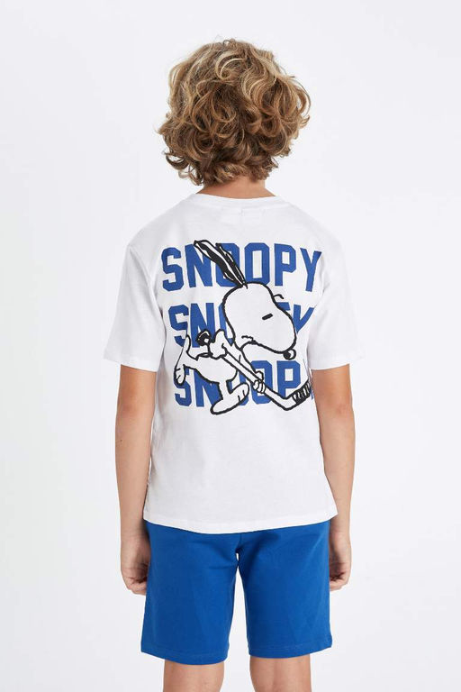 Футболка Snoopy с круглым вырезом и короткими рукавами для мальчиков - Defacto фото 6