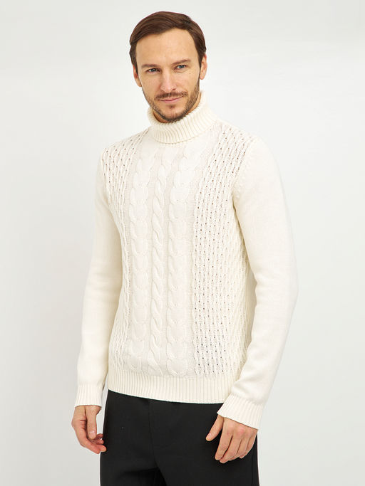 водолазка мужская из хлопка с косами - Glenfield фото 3