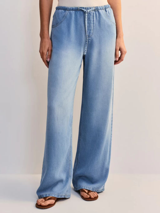 Широкие джинсы с регулируемым поясом из тенселя ZR2605092358-101 / Zarina