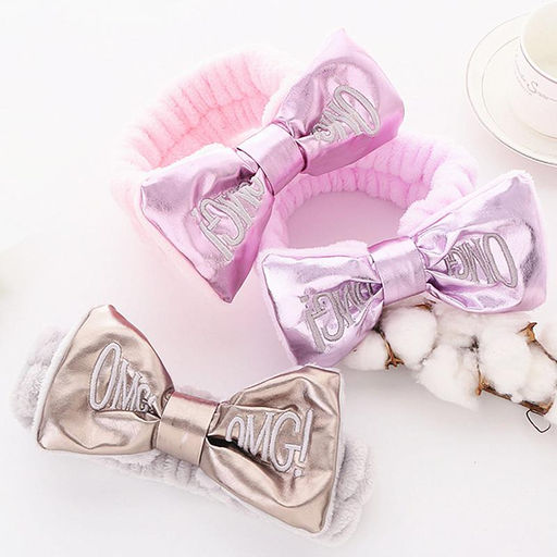 Плюшевая повязка для волос OMG ,цвет серый . - Buro фото 2