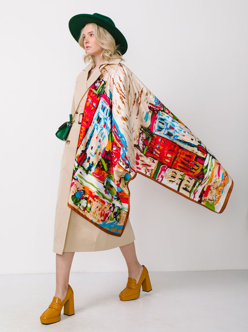 Большой, мягкий, тонкий и очень нежный двусторонний палантин - Tantino фото 6