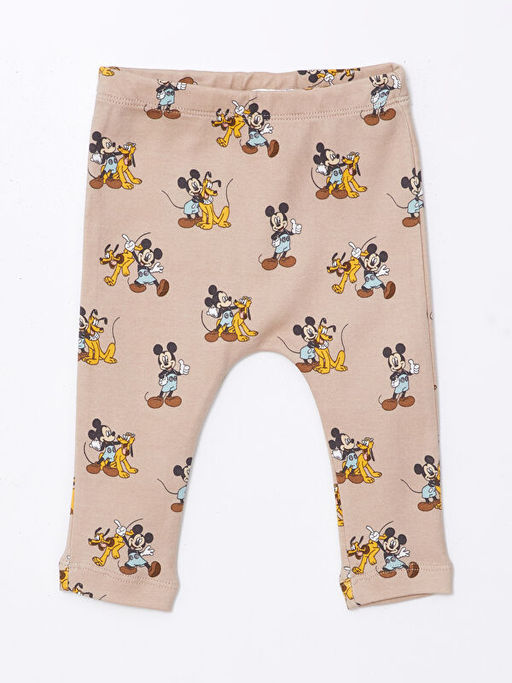 Bisiklet Yaka Uzun Kollu Mickey Mouse Bask?l? Erkek Bebek ??t??tl? Body ve Tayt 2li Tak?m - Waikiki фото 3