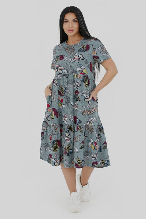 Платье женское арт. Пл-25 зеленое - Милана фото 2