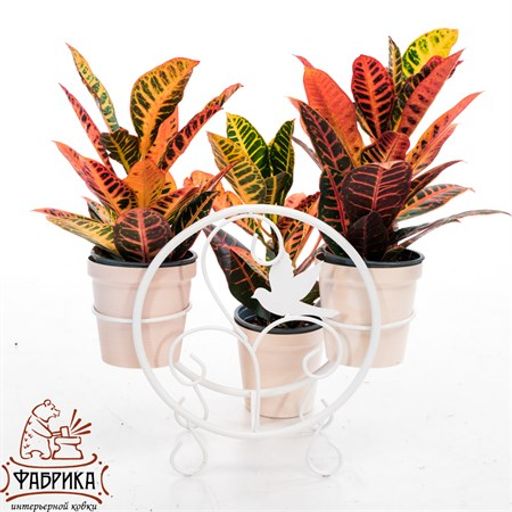 Подставка для цветов на подоконник 41-002W на 2 цветка - Фабрика интерьерной ковки фото 3