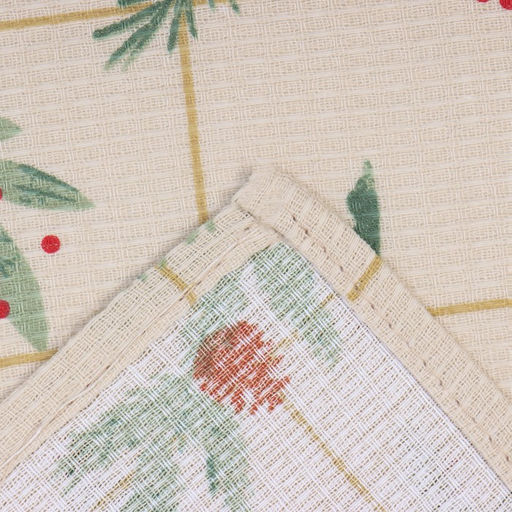 Полотенце Доляна Еловые веточки 28х46 см, 100% хл, вафля 160 г/м2  фото 4