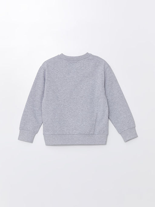 Bisiklet Yaka Batman Bask?l? Uzun Kollu Erkek ?ocuk Sweatshirt - Waikiki фото 2