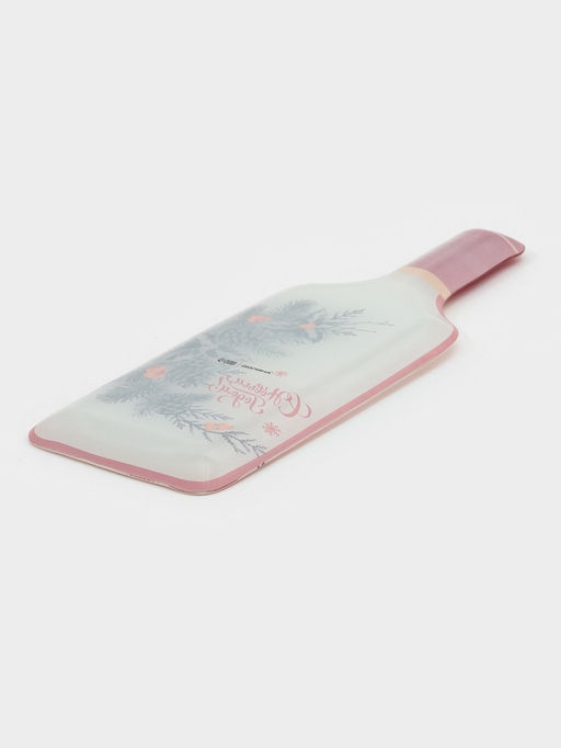 Блюдо новогоднее сервировочное Доляна С новым Годом, 34.5?11.5?1.5 см, стекло, белое, красное435  фото 4