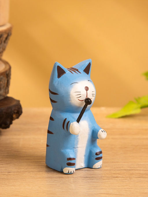 Сувенир «Кот с микрофоном», 3×4×8 см, дерево, МИКС