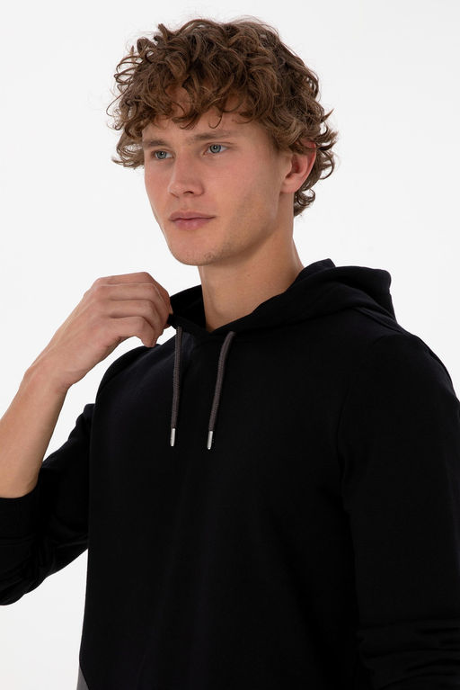 Erkek Regular Fit Kap__onlu Siyah Sweatshirt - U.s. polo assn фото 2