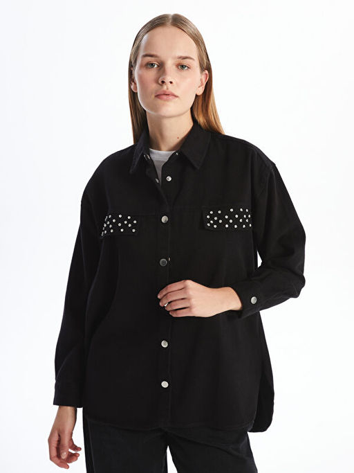 Parlak Ta?l? Kad?n G?mlek Tunik