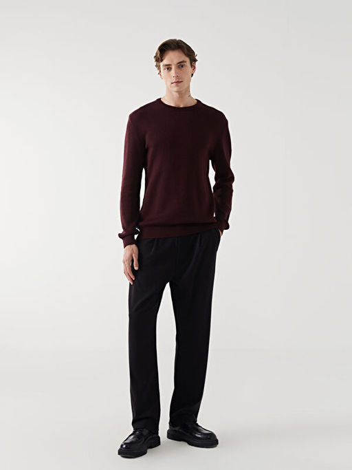 Bisiklet Yaka Erkek Triko Kazak