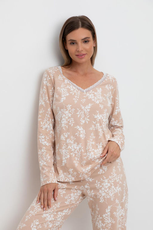 Е 20041/24/нюдовый беж,индийский жасмин пижама жен