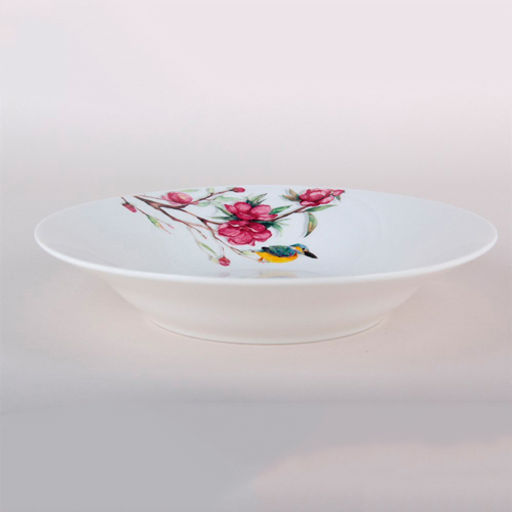 Тарелка суповая 450мл/20см, Магнолия ZX2311-8SP /Коралл/  фото 2