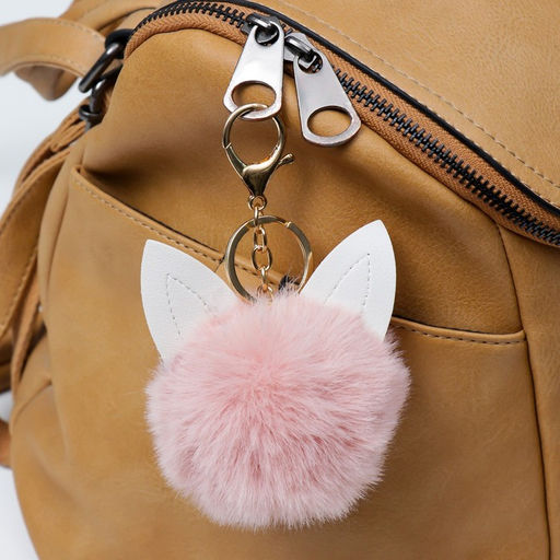 Пушистик на кольце Котик с золотыми усиками МИКС d=10 см - Simaland фото 2