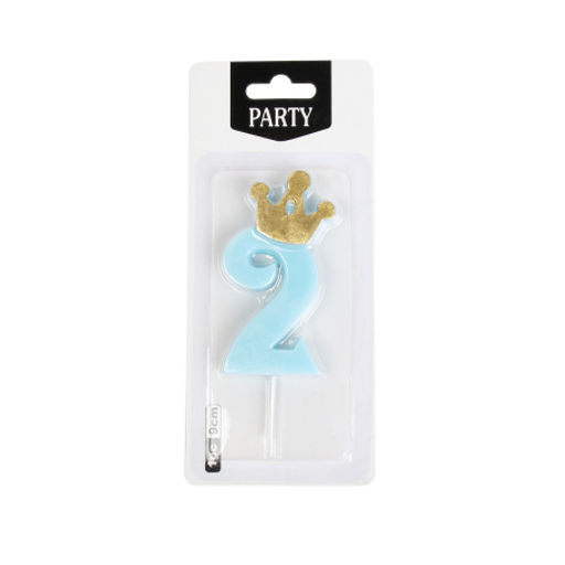 Свеча Цифра корона / KL-4 /уп 12/720/ голубая (0) - Галеонтрейд фото 4