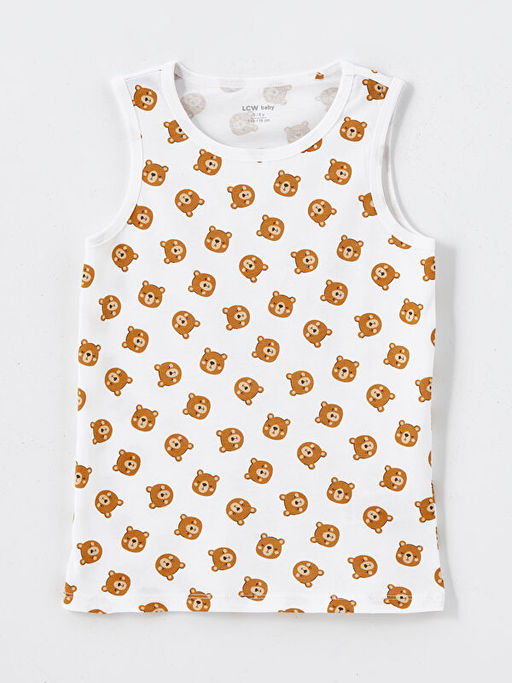 Bisiklet Yaka Bask?l? Erkek Bebek Atlet 3l? - Waikiki фото 2