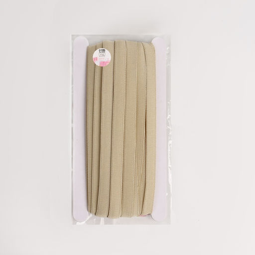 Резинка с силиконом, 10 мм, 10±1 м, бежевая