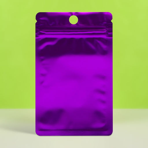 Цена за 100 шт. Пакет Зип-лок с окном, с еврослотом, фиолетовый, 7 х 10 см