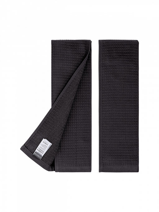 Набор кухонных полотенец 2 шт 35x75 графит хлопок - Denastia фото 2