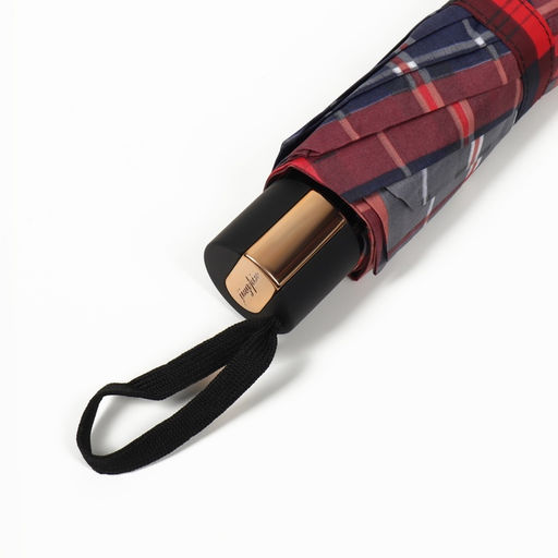 Зонт механический Клетки, эпонж, 4 сложения, 10 спиц, R = 53 см, цвет МИКС - Simaland фото 4