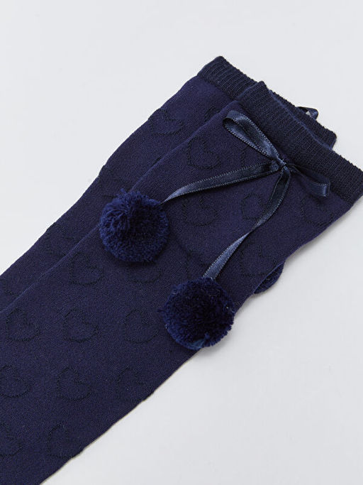 Kendinden Desenli K?z ?ocuk Diz Alt? ?orap - Waikiki фото 3