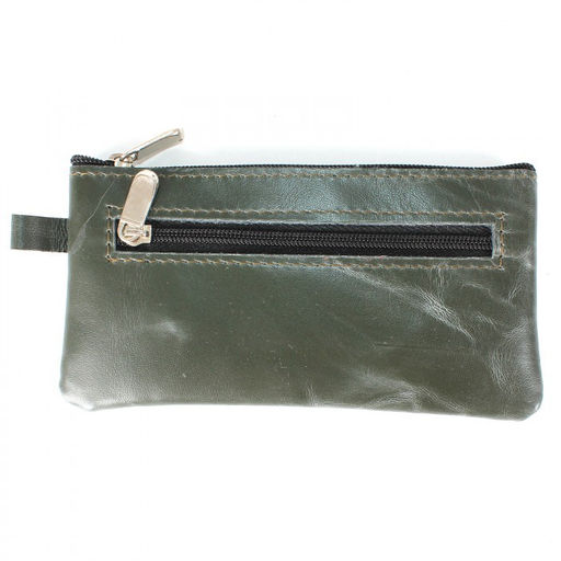 Футляр для ключей Croco-кл-500 (на молнии) натуральная кожа зеленый тем пулл-ап (205) 208509  фото 2