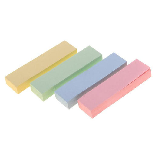 Цена за 2 шт. Блок-закладка с липким краем, 4 по 100 штук, 19×76 мм, пастельные, МИКС