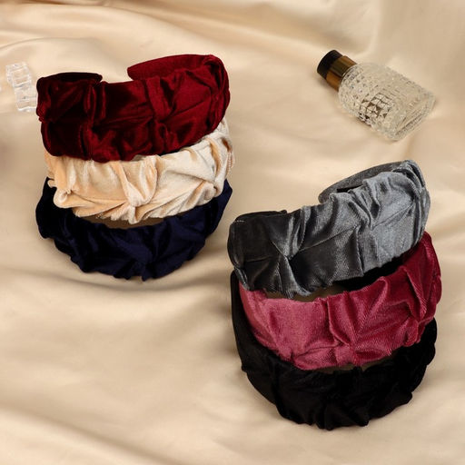 Ободок для волос «Юнона», классика бархат, 5 см, МИКС