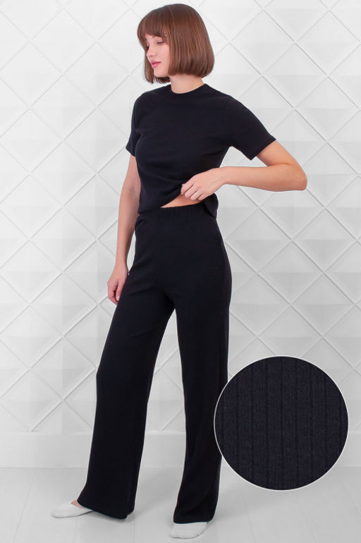 Арт. 10801/3 Пижама с брюками 44-52 (5 шт) Цвет:верх-черный,низ-черный - Калинка фото 3