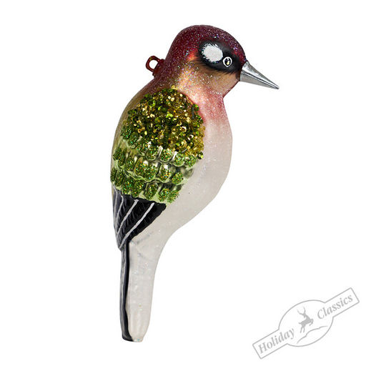 Дятел зеленый (стекло) 5х5х12,5 см