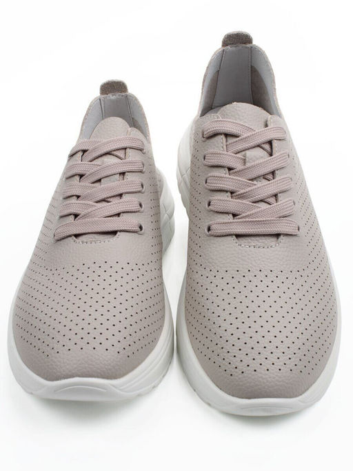 03-YH596-3 GRAY/BEIGE Полуботинки летние женские (натуральная кожа)