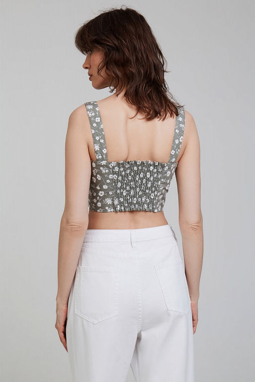 Блузка-топ в красно-белую клетку - Incity фото 4