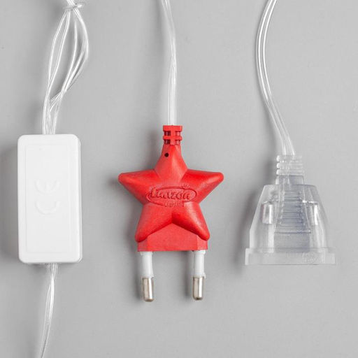 Гирлянда Бахрома 3?0.5 м с насадками Шарики, IP20, прозрачная нить, 80 LED, свечение мульти (RG/RB), мигание, 220 В - Luazon lighting фото 7