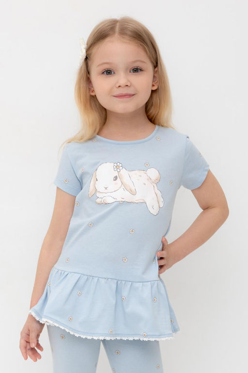 Crockid _ КР 302746-1/голубой,любимые ромашки к563 блузка (туника) для дев  фото 3