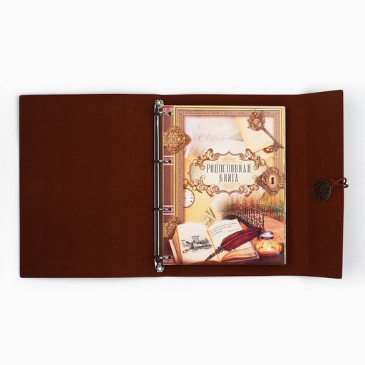 Родословная книга «Наш род», 56 листов, коричневый, 35×23.5 см