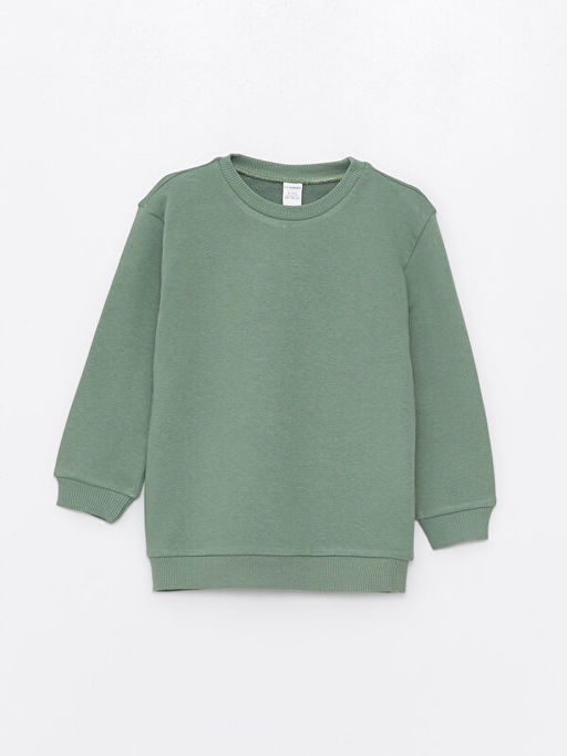 Bisiklet Yaka Uzun Kollu Erkek Bebek Sweatshirt